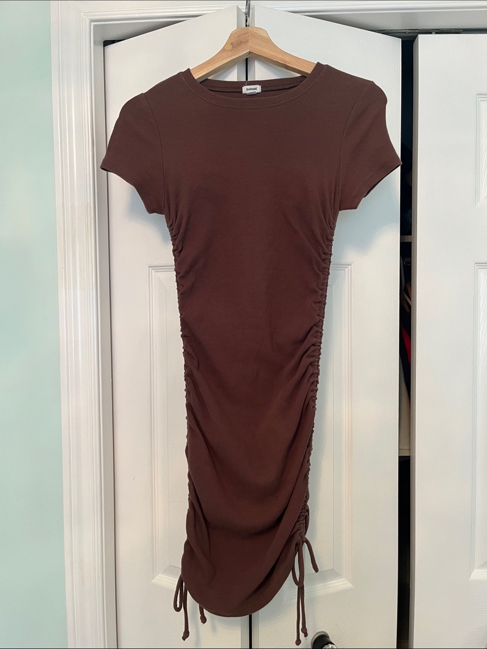 Garage Ruched Midi Dress
